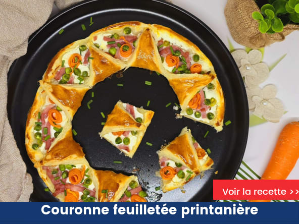 Couronne feuilletée printanière